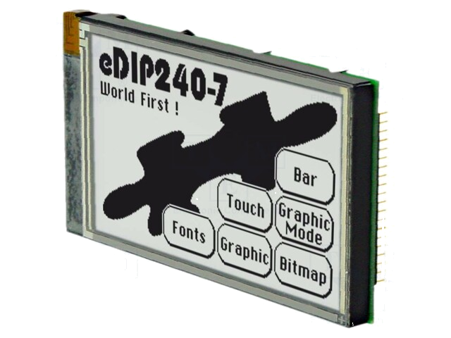 Display: LCD; grafisch; 240x128; FSTN Positive; zwart; 113x70mm Display: LCD; grafisch; 240x128; FSTN Positive; zwart; 113x70mm